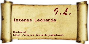 Istenes Leonarda névjegykártya